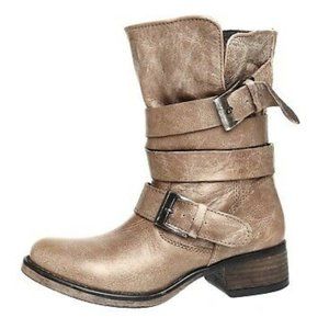 Steve Madden Brewzzer Distressed Leather Moto Boot